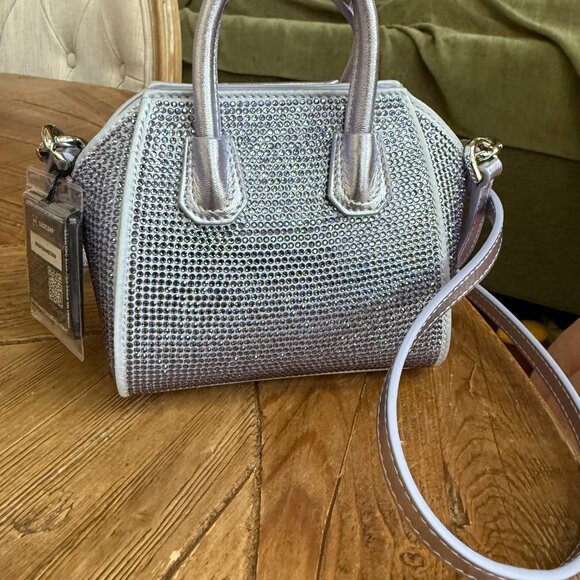 Givenchy Micro Antigona bag in satin with strass - Purple/Silver - Authenticated - Picture 2 of 8